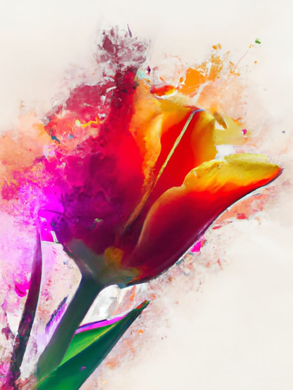 TULIPA AQUARELADA VI