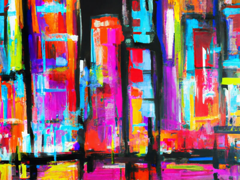 PRÉDIOS COLORIDOS ABSTRATO III