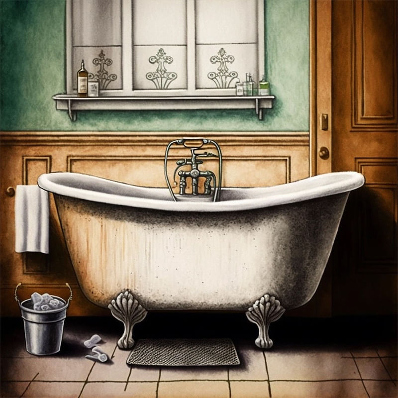 A VINTAGE BATHTUBE IN PARIS