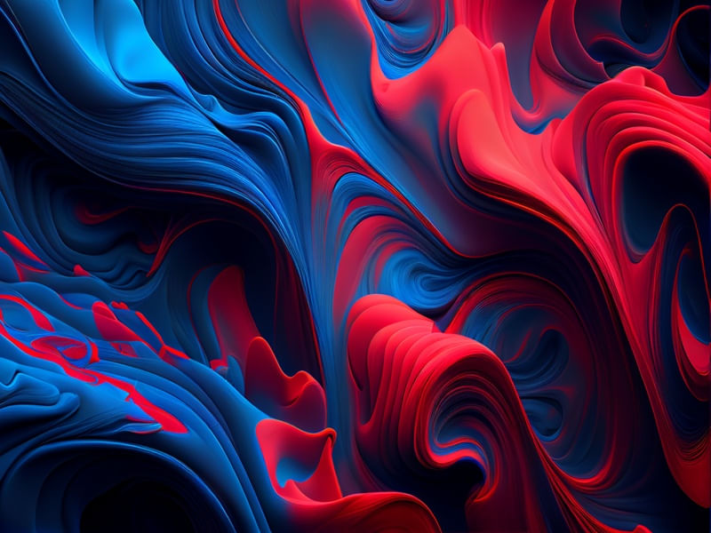EXPLOSÃO DE CORES VERMELHO E AZUL