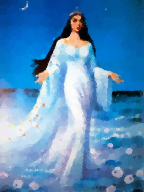 O IMPRESSIONISMO DE IEMANJÁ - QUADRO DE ARTE DIGITAL EXCLUSIVO