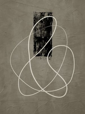 QUADRO DECORATIVO ABSTRATO DE LINHAS - LINE DRAWING - 19A