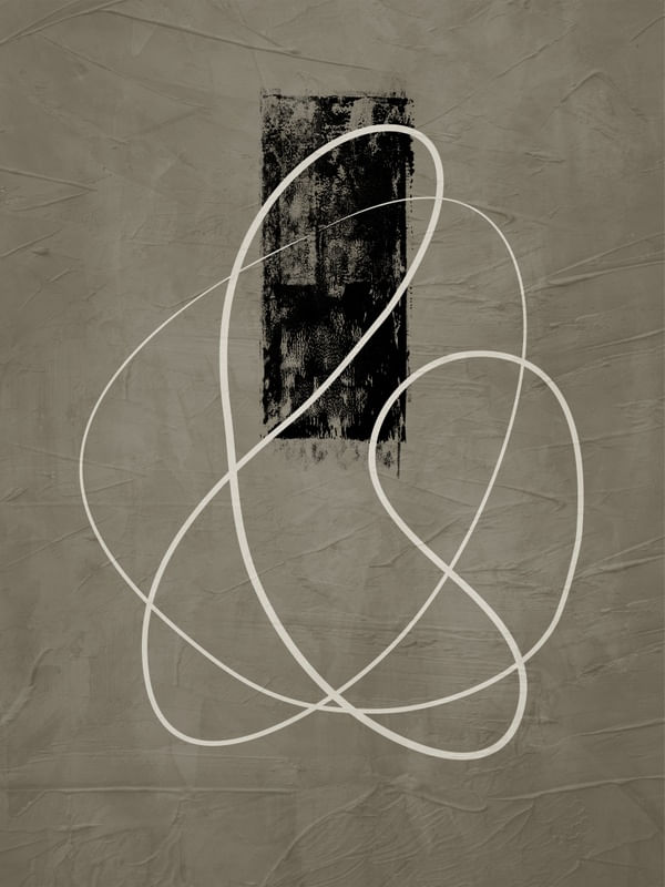 QUADRO DECORATIVO ABSTRATO DE LINHAS - LINE DRAWING - 19A