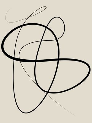 QUADRO DECORATIVO ABSTRATO DE LINHAS - LINE DRAWING - 03A2