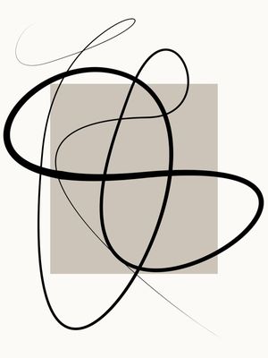 QUADRO DECORATIVO ABSTRATO DE LINHAS - LINE DRAWING - 03B2
