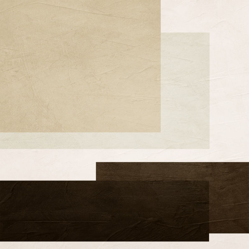 QUADRO DECORATIVO QUADRADO COLORIDO MARROM BEGE - ABSTRATO GEOMETRICO - 658A-Q