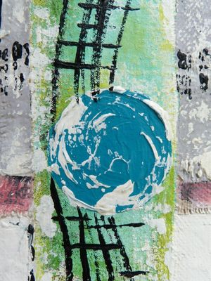 SÉRIE LUA - FRAGMENTO DE COLAGEM E PINTURA DE OBRA ORIGINAL POR HELOISA PACHECO C06