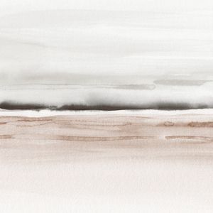WATERCOLOR OCEAN HORIZON IN BROWN TONES - SQUARE