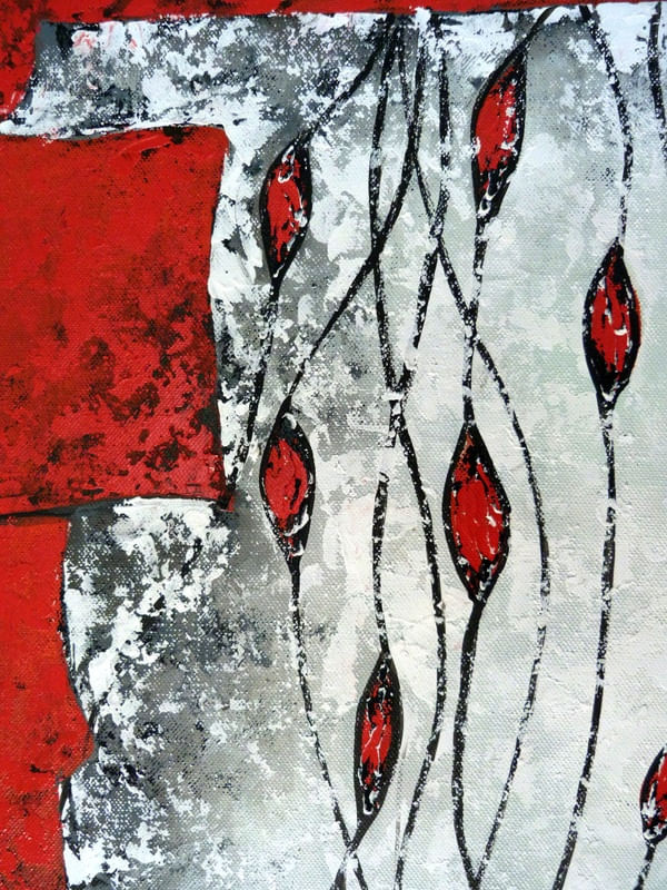 ENTRELAÇADOS VERMELHOS II - FRAGMENTO DE PINTURA ORIGINAL POR HELOISA PACHECO P23