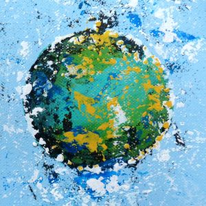 BOLA IV - FRAGMENTO DE PINTURA ORIGINAL POR HELOISA PACHECO P27