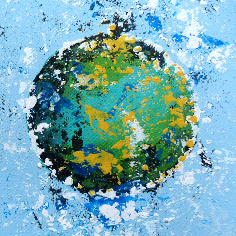 BOLA IV - FRAGMENTO DE PINTURA ORIGINAL POR HELOISA PACHECO P27