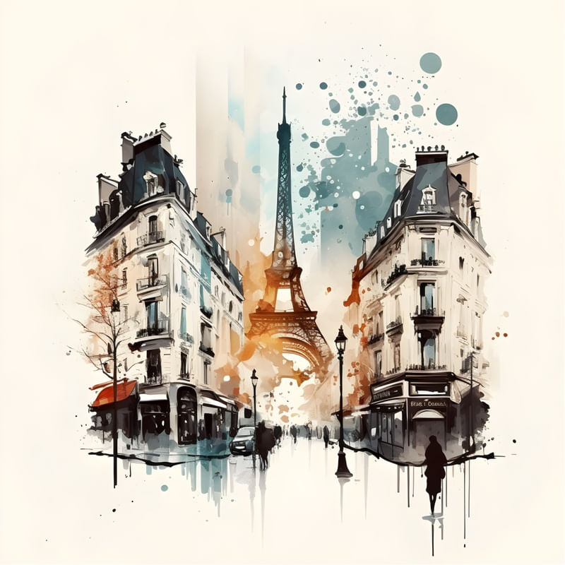 AQUARELA DE EIFFEL BY AI