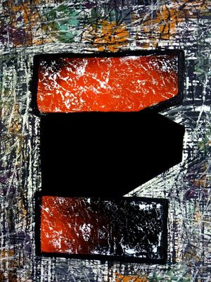 ABSTRATO IV - FRAGMENTO DE OBRA ORIGINAL - ACRÍLICA SOBRE TELA POR HELOISA PACHECO