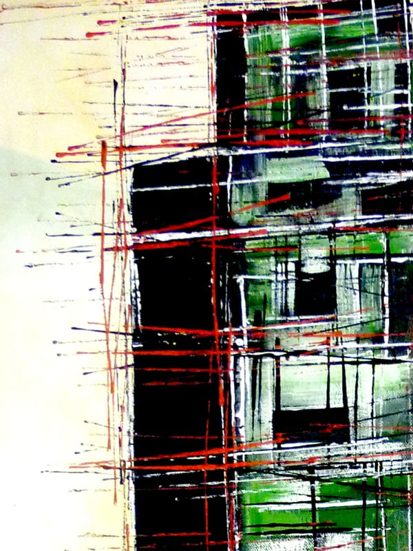 ABSTRATO VIII - FRAGMENTO DE OBRA ORIGINAL - ACRÍLICA SOBRE TELA POR HELOISA PACHECO