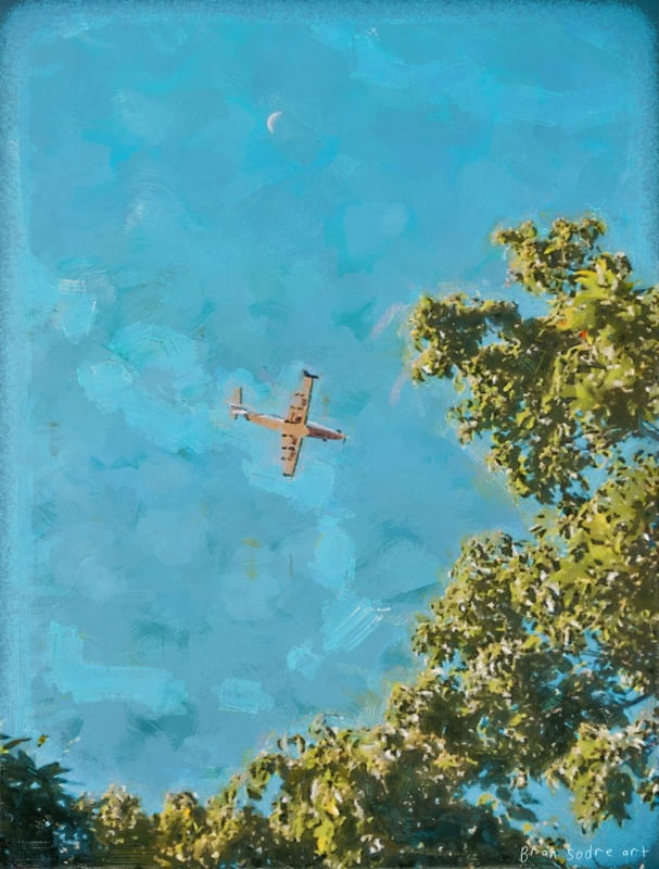 PLANE BLUE SKY