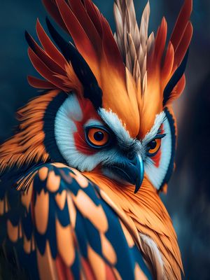 CORUJA MULTICOLORIDA ILUSTRAÇÃO BY AI