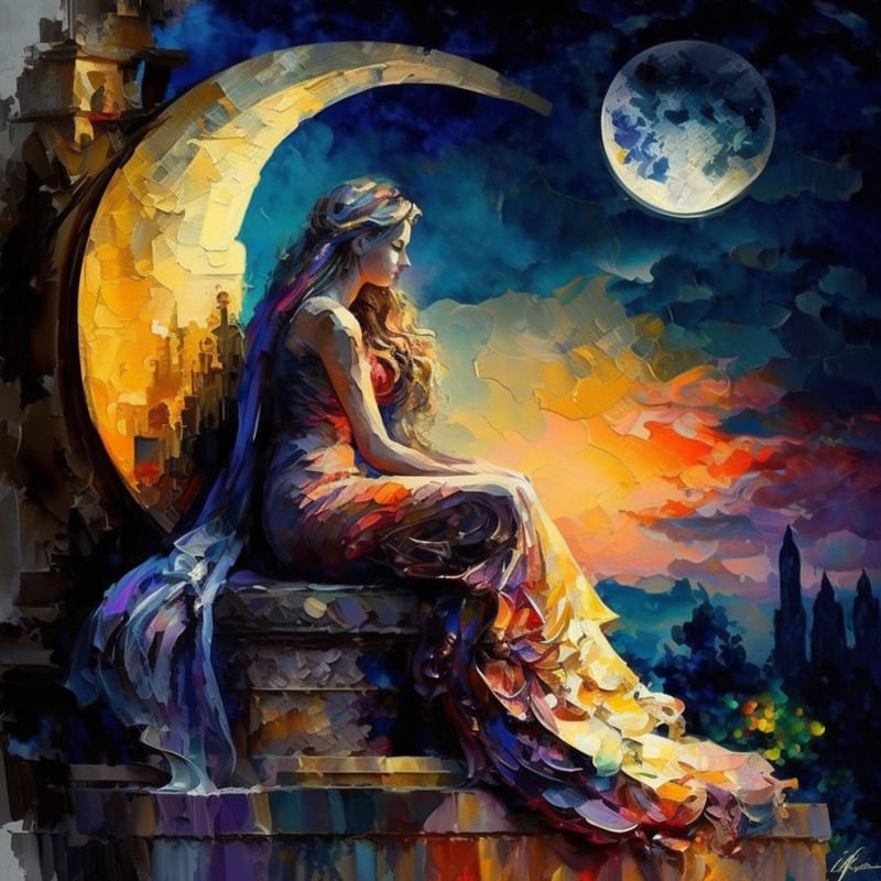 MULHER NA LUA
