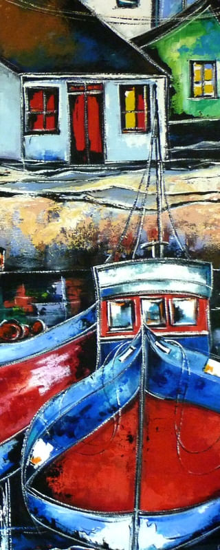 BARCO I - FRAGMENTO DE OBRA ORIGINAL - ACRÍLICA SOBRE TELA POR HELOISA PACHECO