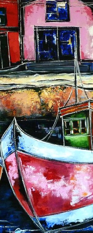BARCO II - FRAGMENTO DE OBRA ORIGINAL - ACRÍLICA SOBRE TELA POR HELOISA PACHECO