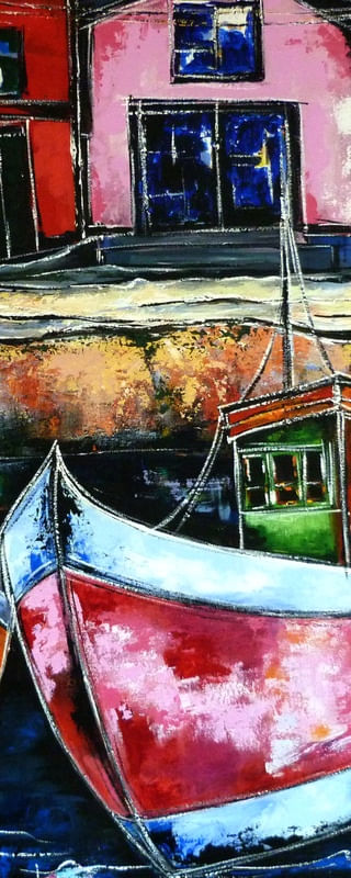 BARCO II - FRAGMENTO DE OBRA ORIGINAL - ACRÍLICA SOBRE TELA POR HELOISA PACHECO