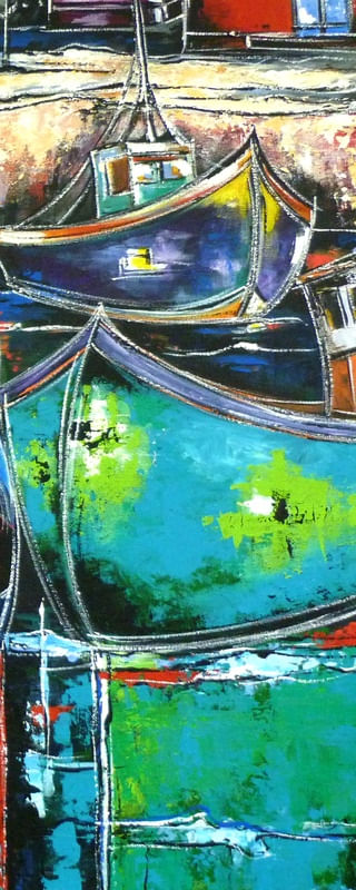BARCO IV - FRAGMENTO DE OBRA ORIGINAL - ACRÍLICA SOBRE TELA POR HELOISA PACHECO