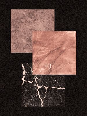 QUADRADOS MINIMALISTAS E TEXTURAS SÉRIE CORES TONS PRETO E ROSA OP 27