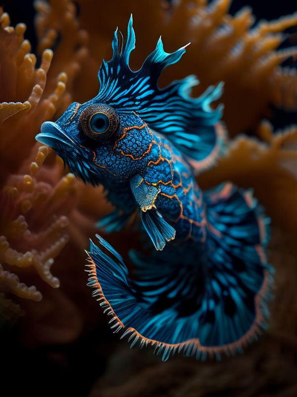 BLUE FISH BY AI