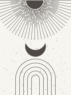 SOL E LUA ABSTRATOS