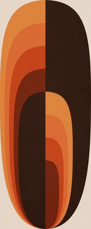 QUADRO DECORATIVO PANORAMICO COLORIDO MARROM LARANJA - ABSTRATO COLORFUL - 40B-PV