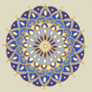 MANDALA NEPAL AZUL E FENDI