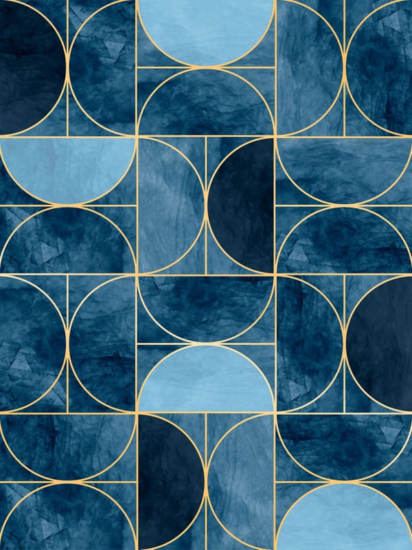 FORMAS ART DECO AZUL