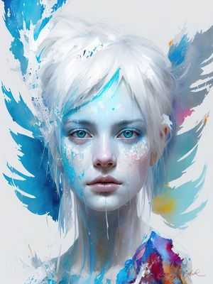 HUMMINGBIRD GIRL 4 BY AI