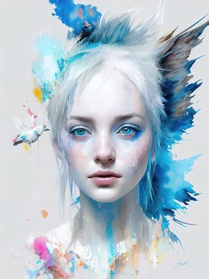 HUMMINGBIRD GIRL 5 BY AI