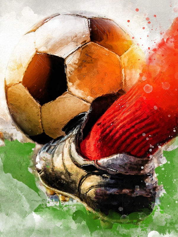 FOOTBALL PLAYER SPORT ART 1