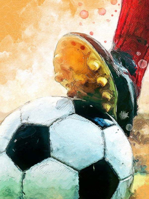 FOOTBALL PLAYER SPORT ART 2