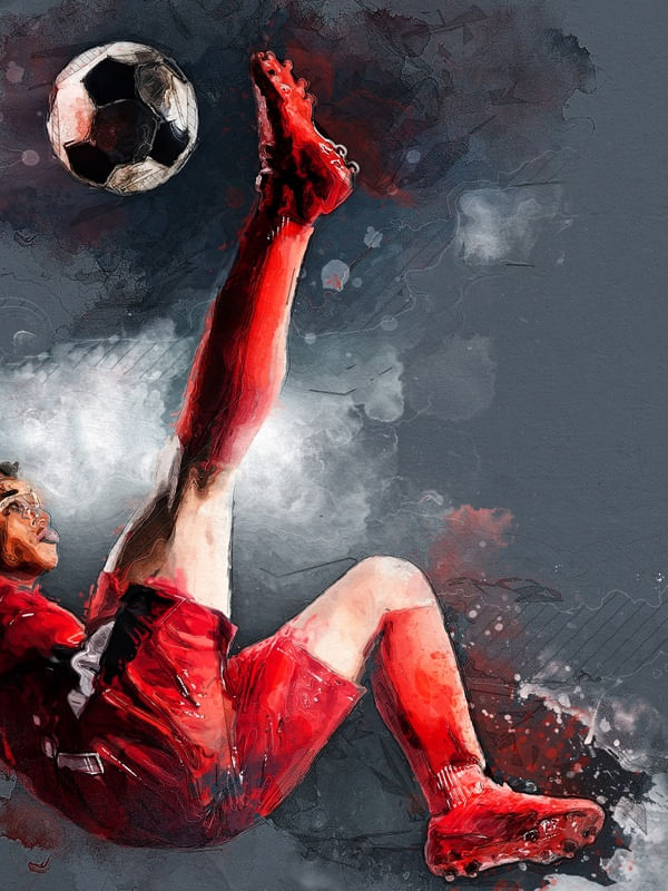 FOOTBALL PLAYER SPORT ART 4