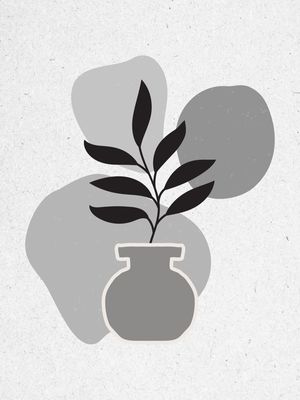 PLANTA MINIMALISTA P&B I