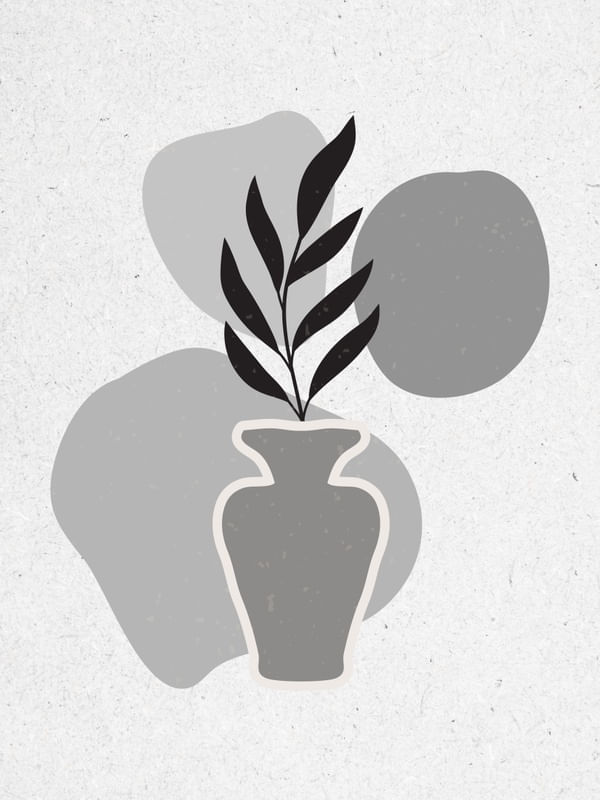 PLANTA MINIMALISTA P&B IV