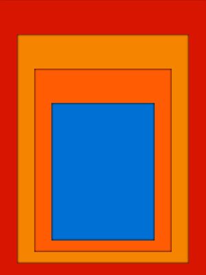 QUADRO DECORATIVO COLORIDO VERMELHO AZUL- ABSTRATO GEOMETRICO - 750A