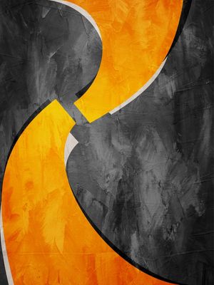 QUADRO DECORATIVO COLORIDO AMARELO PRETO- ABSTRATO GEOMETRICO - 742A