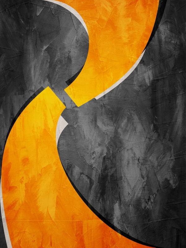 QUADRO DECORATIVO COLORIDO AMARELO PRETO- ABSTRATO GEOMETRICO - 742A