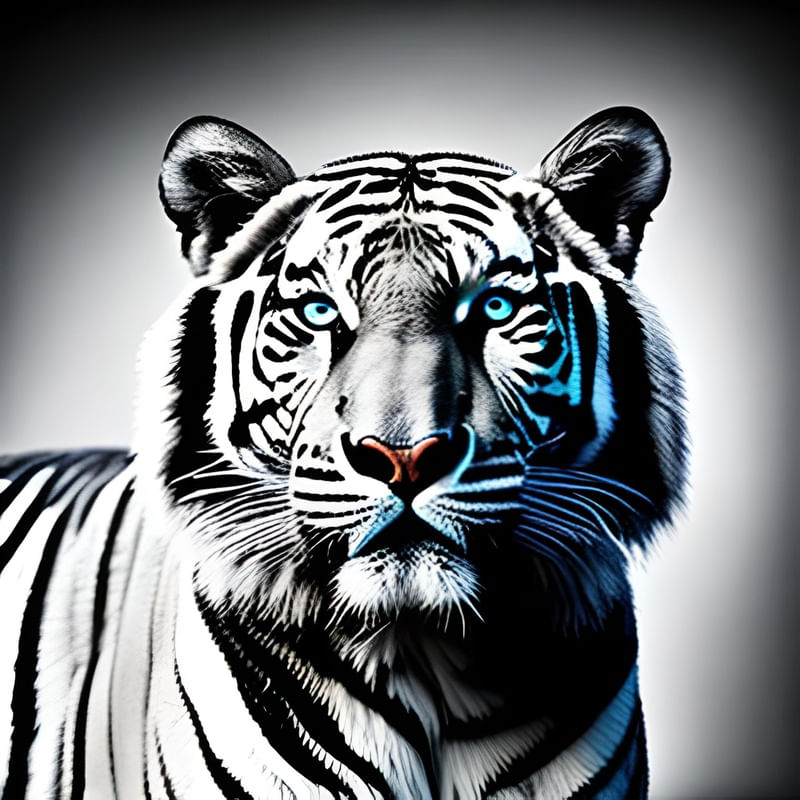 TIGRE BRANCO E PRETO