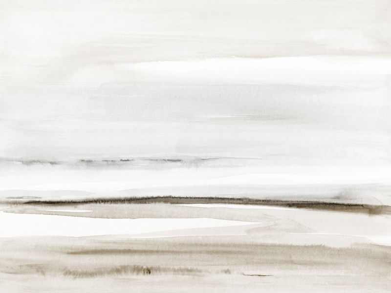 WATERCOLOR SHORE IN NEUTRAL COLORS