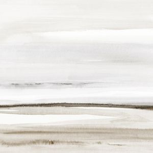 WATERCOLOR SHORE IN NEUTRAL COLORS - SQUARE