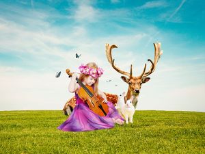 A MENINA O VIOLINO E OS ANIMAIS