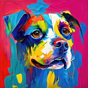 CÃO POP - UMA EXPLOSÃO DE CORES EM SUA PAREDE - BY AI