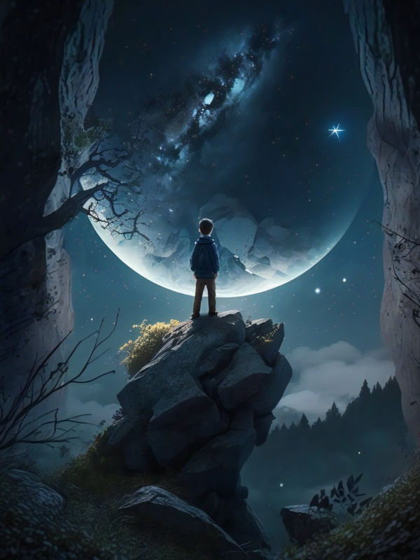 GAROTO EXPLORANDO O CÉU - BY AI
