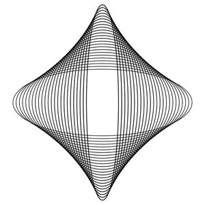 QUADRO DECORATIVO QUADRADO PRETO E BRANCO - GEOMETRICO FRACTAL - 17B1-Q