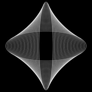 QUADRO DECORATIVO QUADRADO PRETO E BRANCO - GEOMETRICO FRACTAL - 17B2-Q