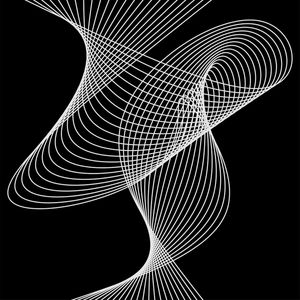 QUADRO DECORATIVO QUADRADO PRETO E BRANCO - GEOMETRICO FRACTAL - 18A2-Q